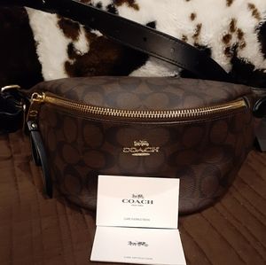 Signature Coach Canvas Belt Bag